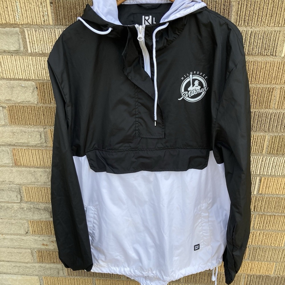 Milwaukee Milkmen Men's Large Windbreaker Light Jacket‎ See Details AA Baseball